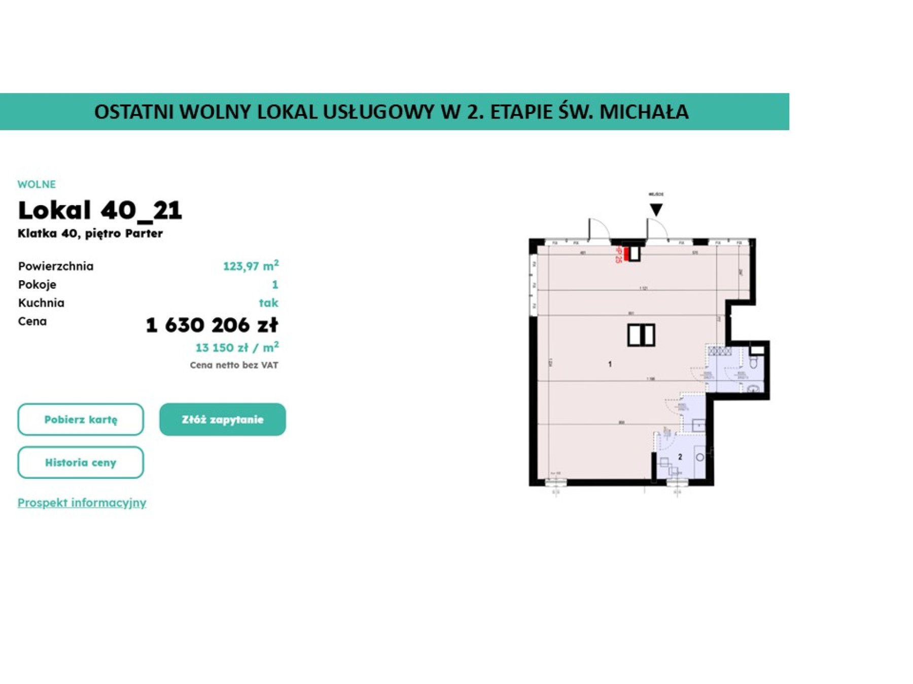 Św. Michałaostatni wolny lokal usługowy