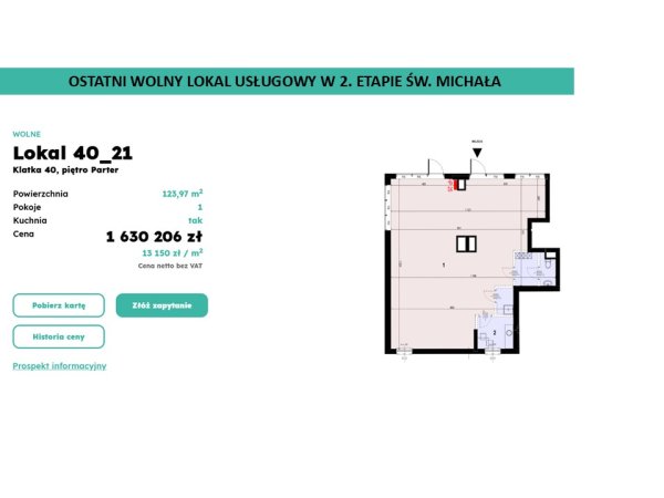 Św. Michałaostatni wolny lokal usługowy